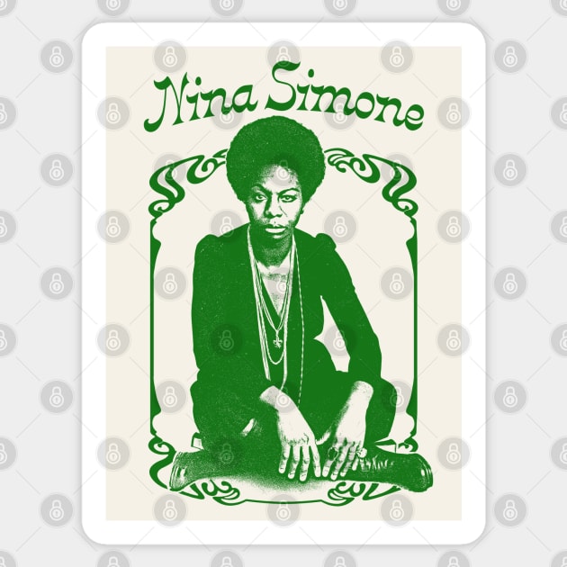 Nina Simone // Original Retro Fan Art Design Sticker by DankFutura